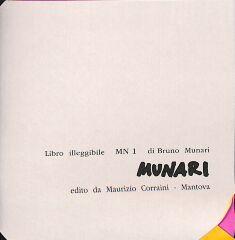 Libro Illeggibile MN 1 / Bruno Munari

