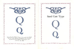 Sand Cast Type / Philter Press
