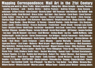 [Postcard advertising "Mapping Correspondence: Mail Art in the 21st Century"]
