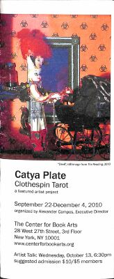 [Exhibition brochure for "Catya Plate: Clothespin Tarot"]
