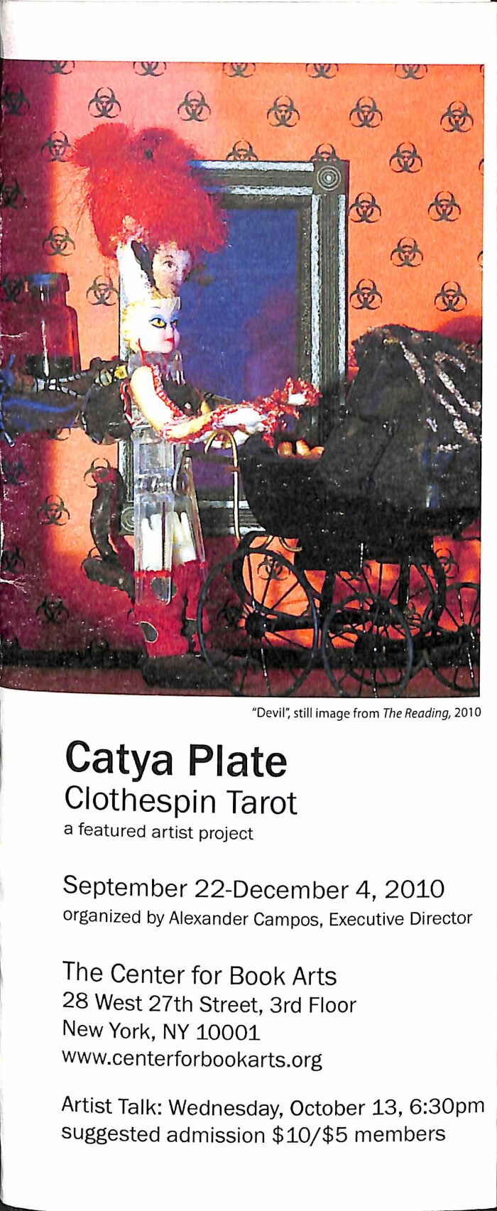 [Exhibition brochure for "Catya Plate: Clothespin Tarot"]

