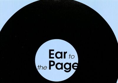 [Postcard advertising "Ear to the Page"]
