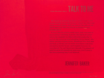From the short story "Talk to Me" / Jennifer Baker
