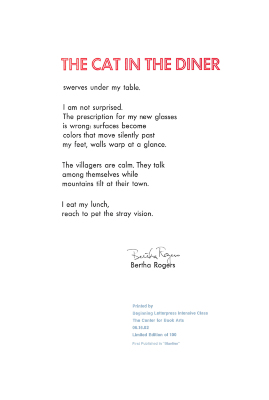 The Cat in the Diner / Bertha Rogers
