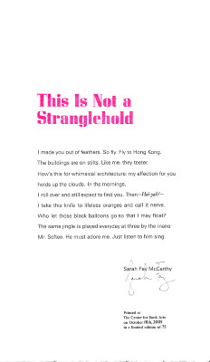 This Is Not a Stranglehold / Sarah Fay McCarthy