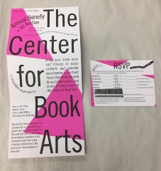 [Invitation to 2018 Center for Book Arts annual benefit and auction]