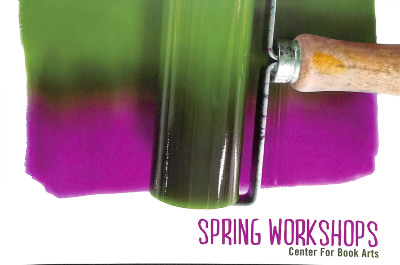 [Postcard advertising spring 2018 workshops at the Center for Book Arts]
