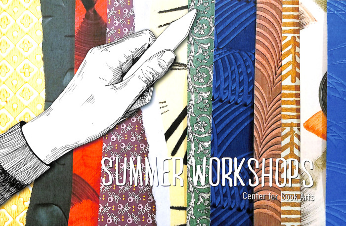 [Postcard advertising summer 2018 workshops at the Center for Book Arts]
