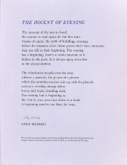 The Docent of Evening / Ange Mlinko