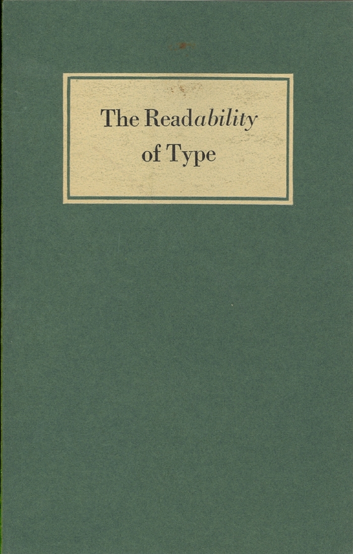 The readability of type / by the Mergenthaler Linotype Company