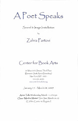 [Exhibition brochure for "Zahra Partovi: A Poet Speaks"]
