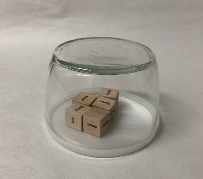 Some Things Are Beyond Words [wooden dice] / Brad Thiele
