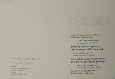 The Sea / Harry Newman
