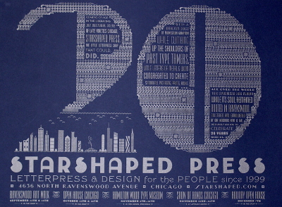 Starshaped Press : Letterpress & Design for the People Since 1999 : 4636 North Ravenswood Avenue, Chicago ... / [Starshaped Press]