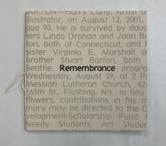 Remembrance / Judith Mohns
