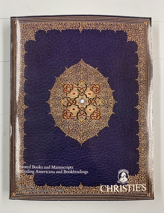 Printed books and manuscripts including Americana and bookbindings / Christie, Manson & Woods International Inc.
