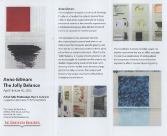 Exhibition brochure for "Anne Gilman: The Jolly Balance"