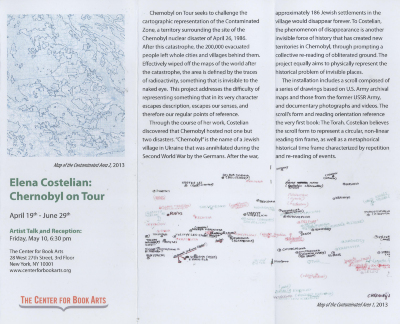Exhibition brochure for "Elena Costelian Chernobyl on Tour"