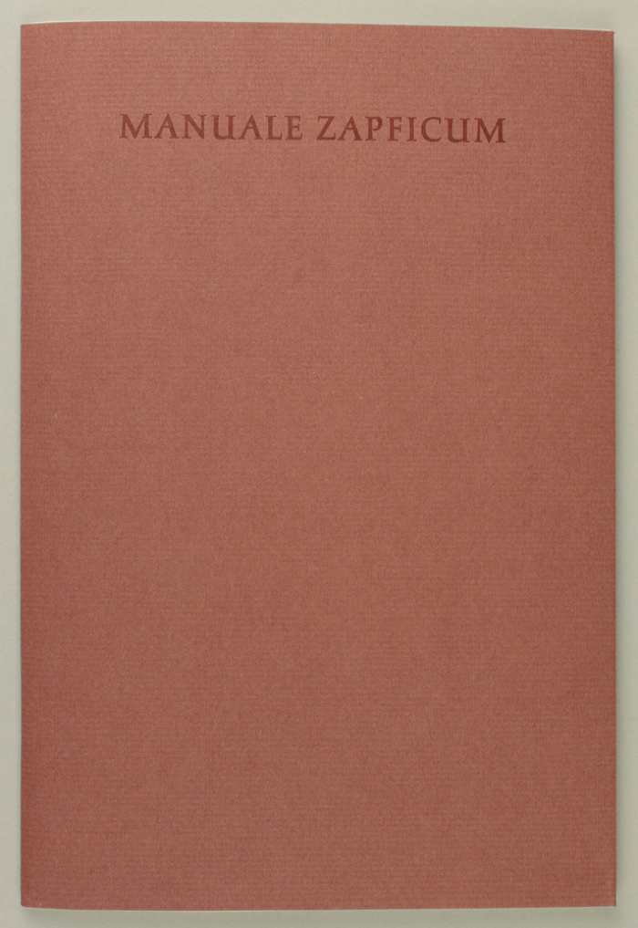 Manuale Zapficum, cover