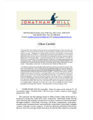 Ulises Carrión [price list] / Jonathan A. Hill, Bookseller, Inc.