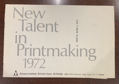 New talent in printmaking 1972 / published by Associated American Artists
