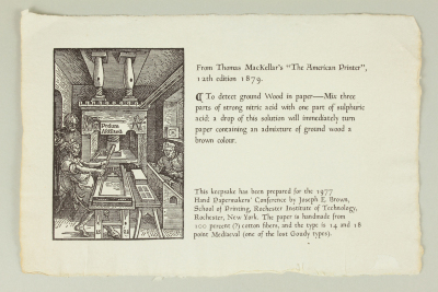 The American Printer [excerpt] / Thomas McKellar; Joseph E. Brown