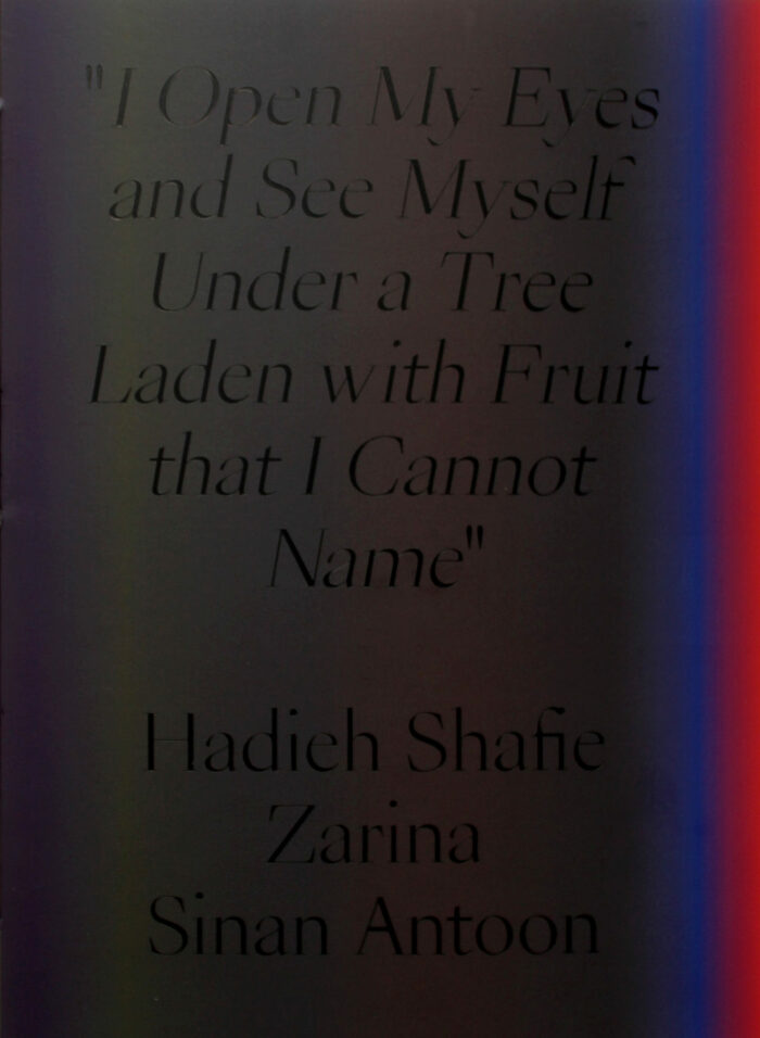 Exhibition catalog for "'I open my eyes and see myself under a tree laden with fruit that I cannot name.'"