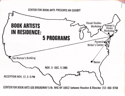 Exhibition catalog for "Book Artists in Residence: 5 Programs"