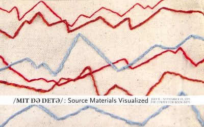 Exhibition catalog for "/mit ðə detə/: Source Materials Visualized"
