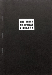 Exhibition catalog for "The International Library"