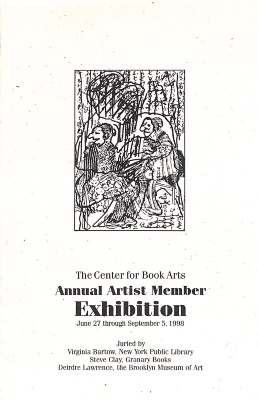Exhibition catalog for "Annual Artist Member Exhibition 1998"