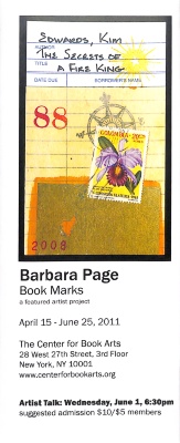Exhibition brochure for "Barbara Page: Book Marks"