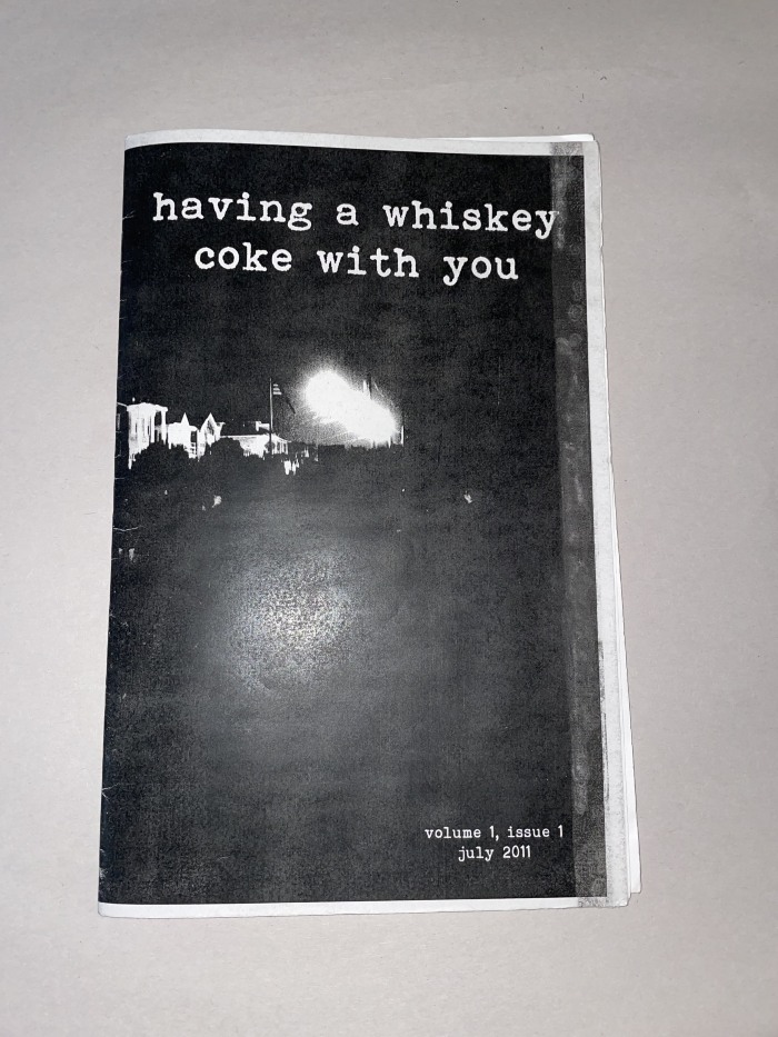 having a whiskey coke with you