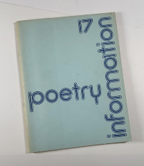 Poetry Information Summer 1977 Number 17 / edited and published by Peter Hodgkiss