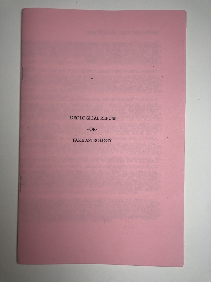 IDEOLOGICAL REFUSE ~OR~ FAKE ASTROLOGY / georgia mccandlish