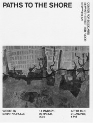 Exhibition brochure for "Paths to the Shore: Works by Sarah Nicholls"