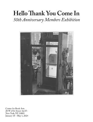 Exhibition brochure for "Hello Thank You Come In: 50th Anniversary Members Exhibition"