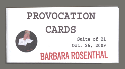 Provocation Cards / Barbara Rosenthal