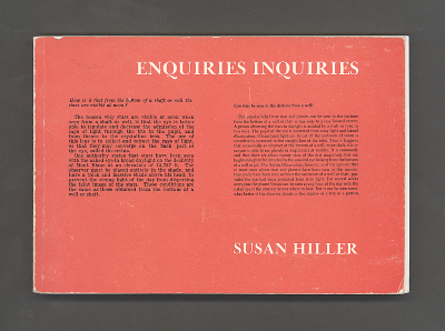 Enquiries, Inquiries/ Susan Hiller