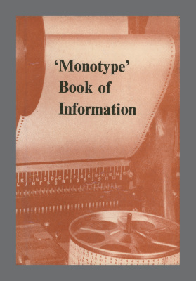 'Monotype' Book of Information / Monotype Corporation