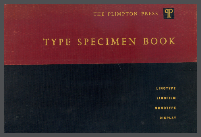 Type Specimen Book: The Plimpton Press / The Plimpton Press