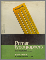 Primar Typographers : Advertising Composition, Hand, Linotype and Photo Typositor / Primar Typographers
