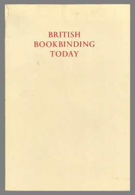 British Bookbinding Today / introduction by Edgar Mansfield
