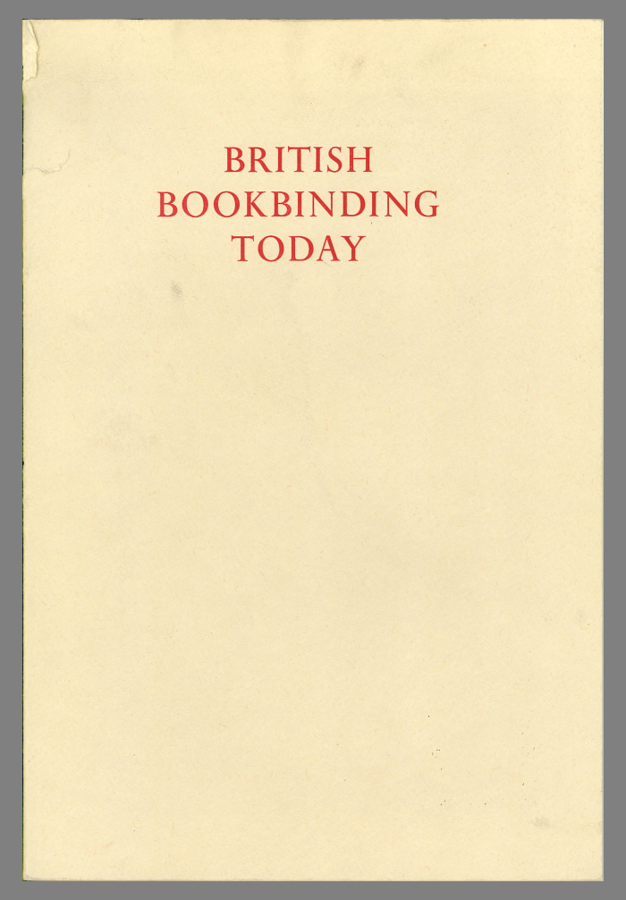 British Bookbinding Today / introduction by Edgar Mansfield