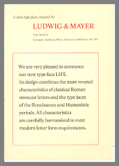A New Type Face Created by Ludwig & Mayer Type Foundry / Ludwig & Mayer