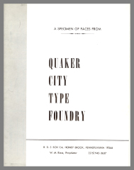 A Specimen of Faces from Quaker City Type Foundry / Quaker City Type Foundry 