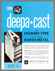 Deepa Cast: Genuine Foundry Type Cast in the New Formula Harda Metal /  American Type Founders Co. Inc. 