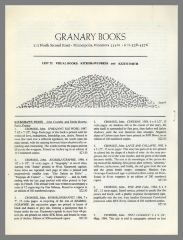Granary Books List / Granary Books Inc.