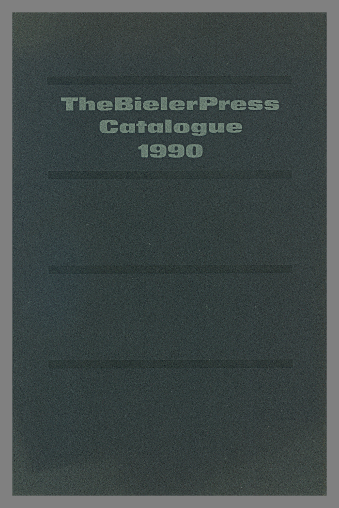 The Bieler Press Catalogue / Bieler Press