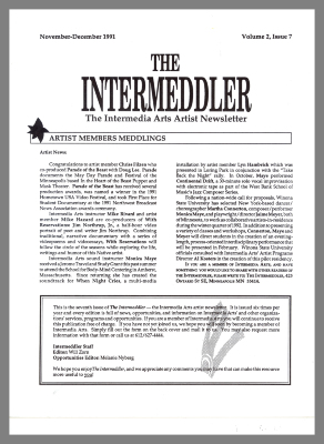 The Intermeddler: The Intermedia Arts Artist Newsletter / Intermedia Arts Minnesota